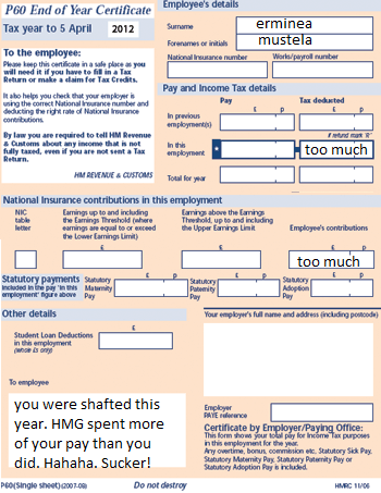 Is P60 a payslip?